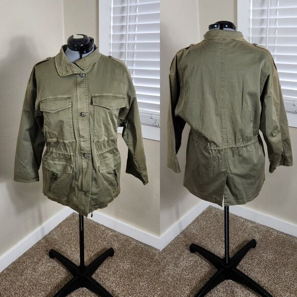 Joie NWT Olive Green Jenita Utility Jacket Size L NWT - Picture 1 of 16